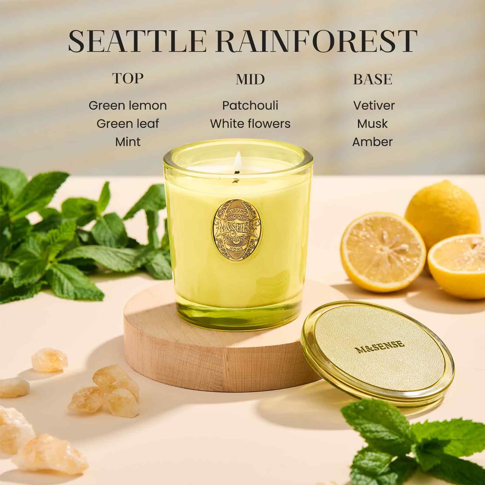 M&SENSE extended aroma candle pour demonstrates even fragrance release for evenings.