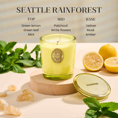 M&SENSE extended aroma candle pour demonstrates even fragrance release for evenings.
