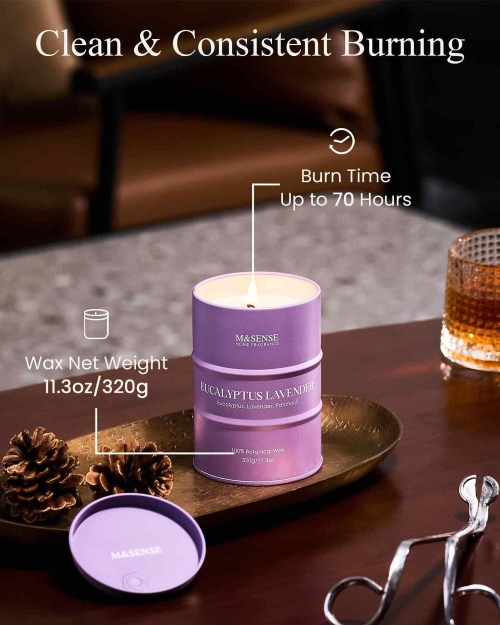 M&SENSE gift box candle ready for a thoughtful housewarming or birthday gift.