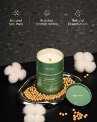 M&SENSE Jasmine candle wick burn demonstrating clean, steady burn.