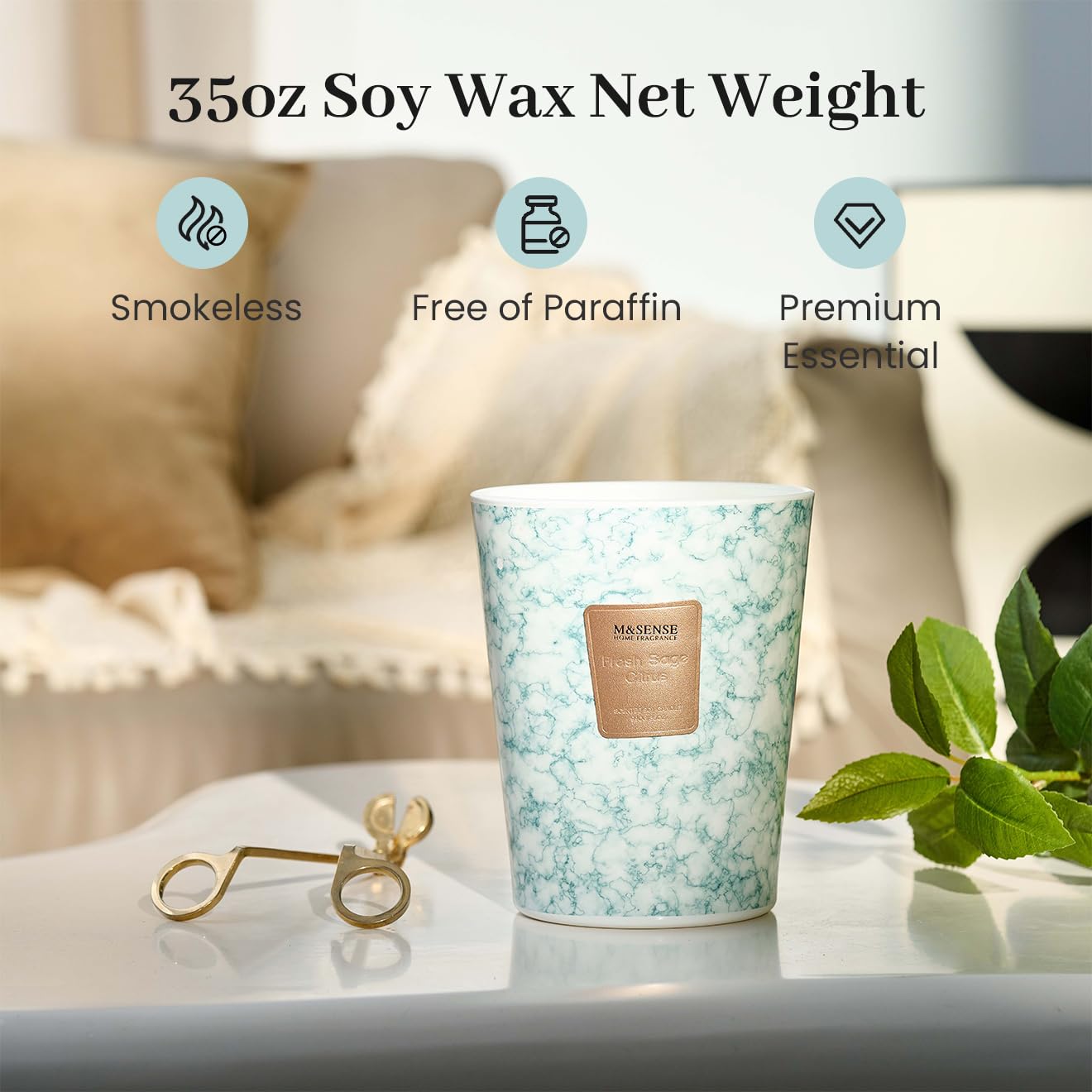 MSENSE marble jar design adds modern elegance to any living space