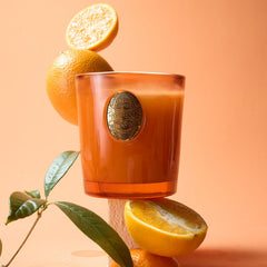 MSENSE orange goji candle burn highlights a warm, inviting ambiance