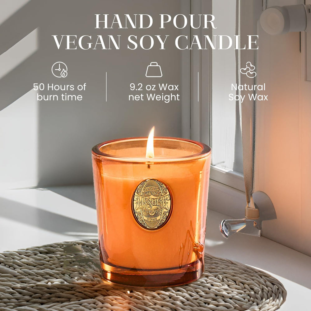 MSENSE gift-ready orange goji candle wrapped for celebration