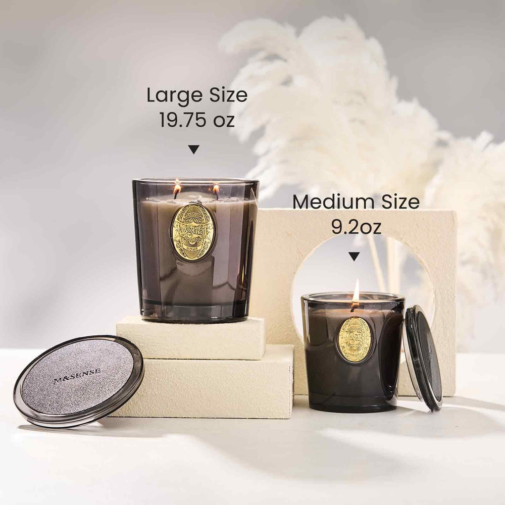 Dim-light ambiance from M&SENSE candle enhances bedrooms and offices