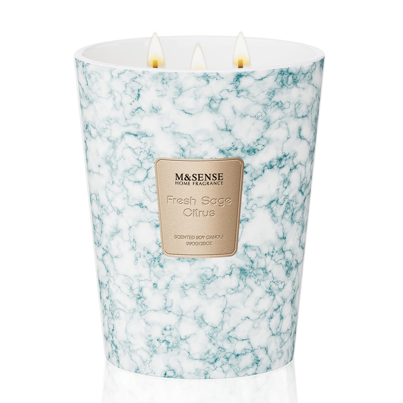 MSENSE natural soy wax candle emphasizes clean burn and subtle aromatics