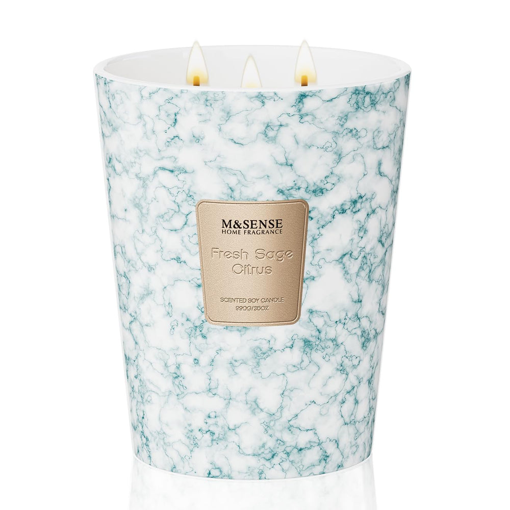 MSENSE natural soy wax candle emphasizes clean burn and subtle aromatics