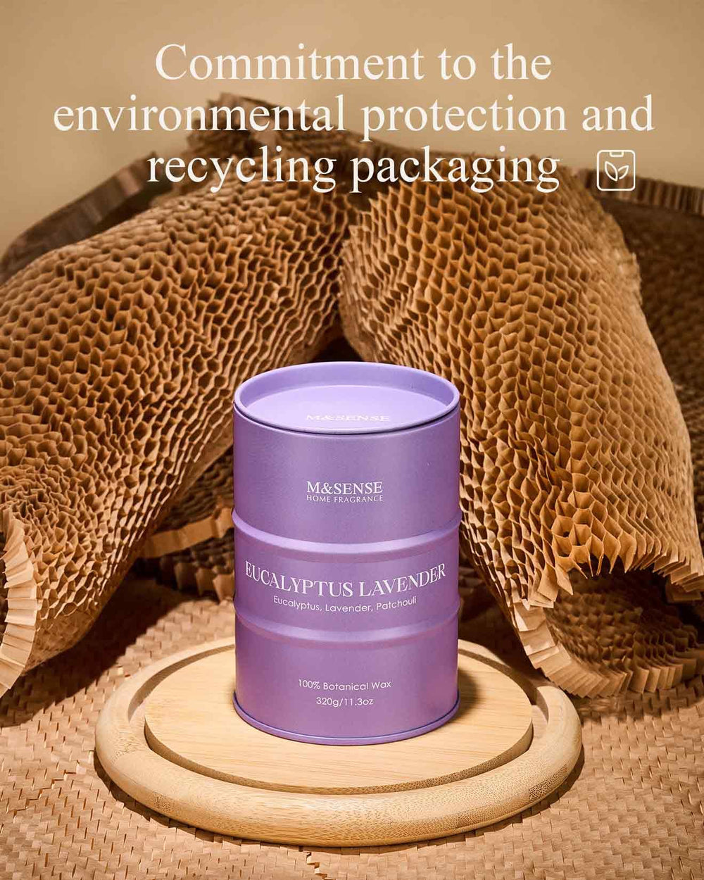 Recyclable tin packaging from M&SENSE with eco-friendly materials.