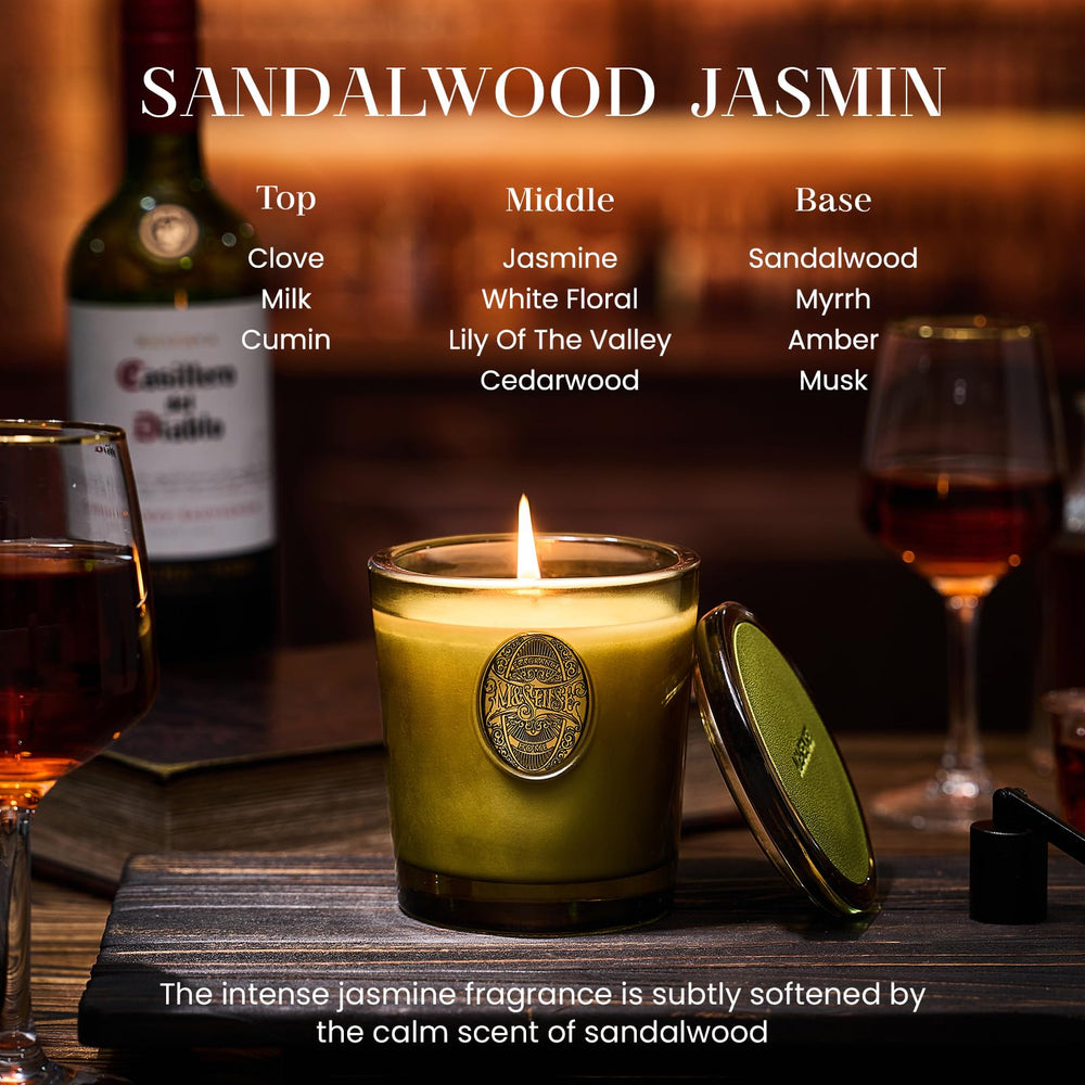 M&SENSE soy-palm wax blend candle showcasing clean burn and aroma