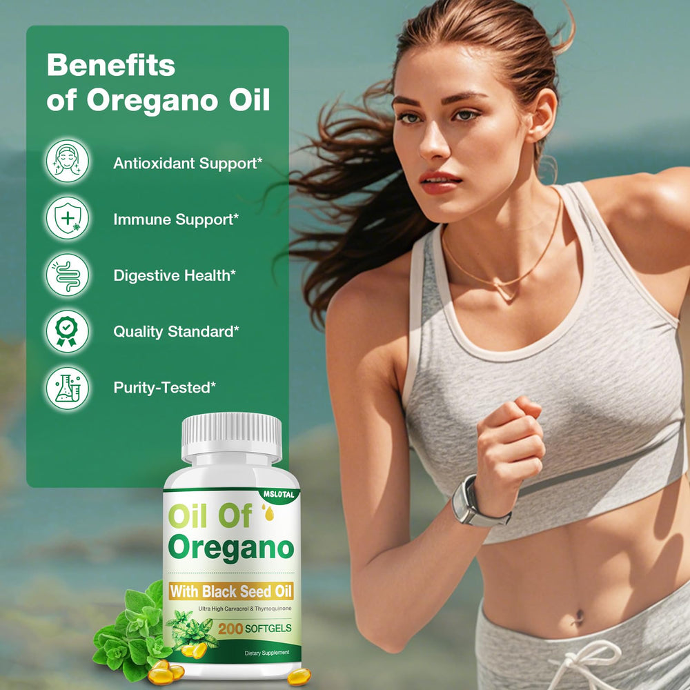 MSLOTAL softgels pouring into hand demonstrates easy daily use with water.