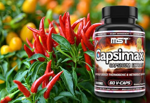 MST Capsimax label close-up shows ingredients supporting metabolic health