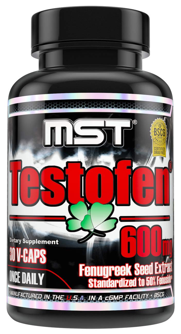 MST Testofen bottle front showing branding for daily wellness