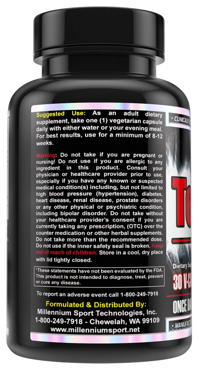 MST Testofen bottle label highlights 50% Fenuside standardization for consistent potency