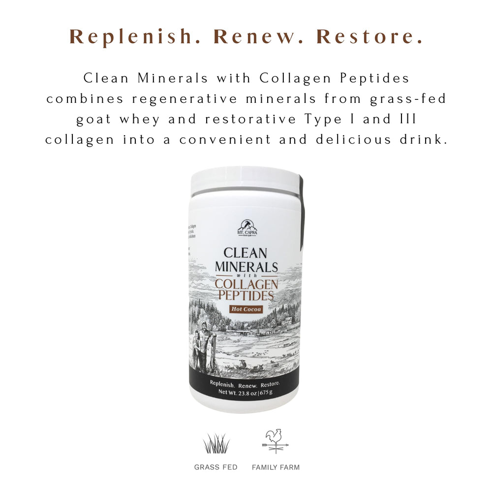 Mt Capra minerals label emphasizing calcium and potassium content