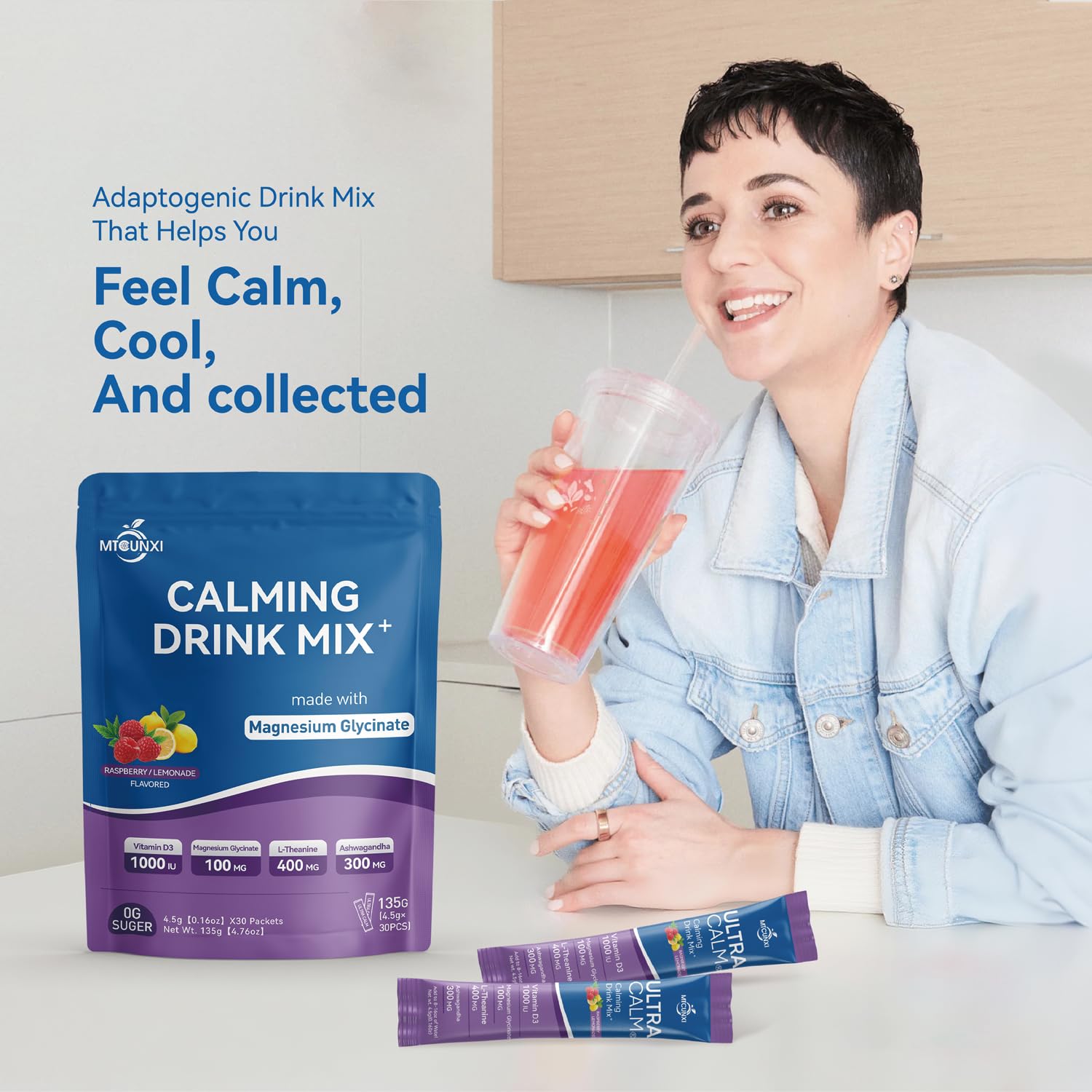 MTCUNXI UltraCalm drink mix represents convenient wellness ritual
