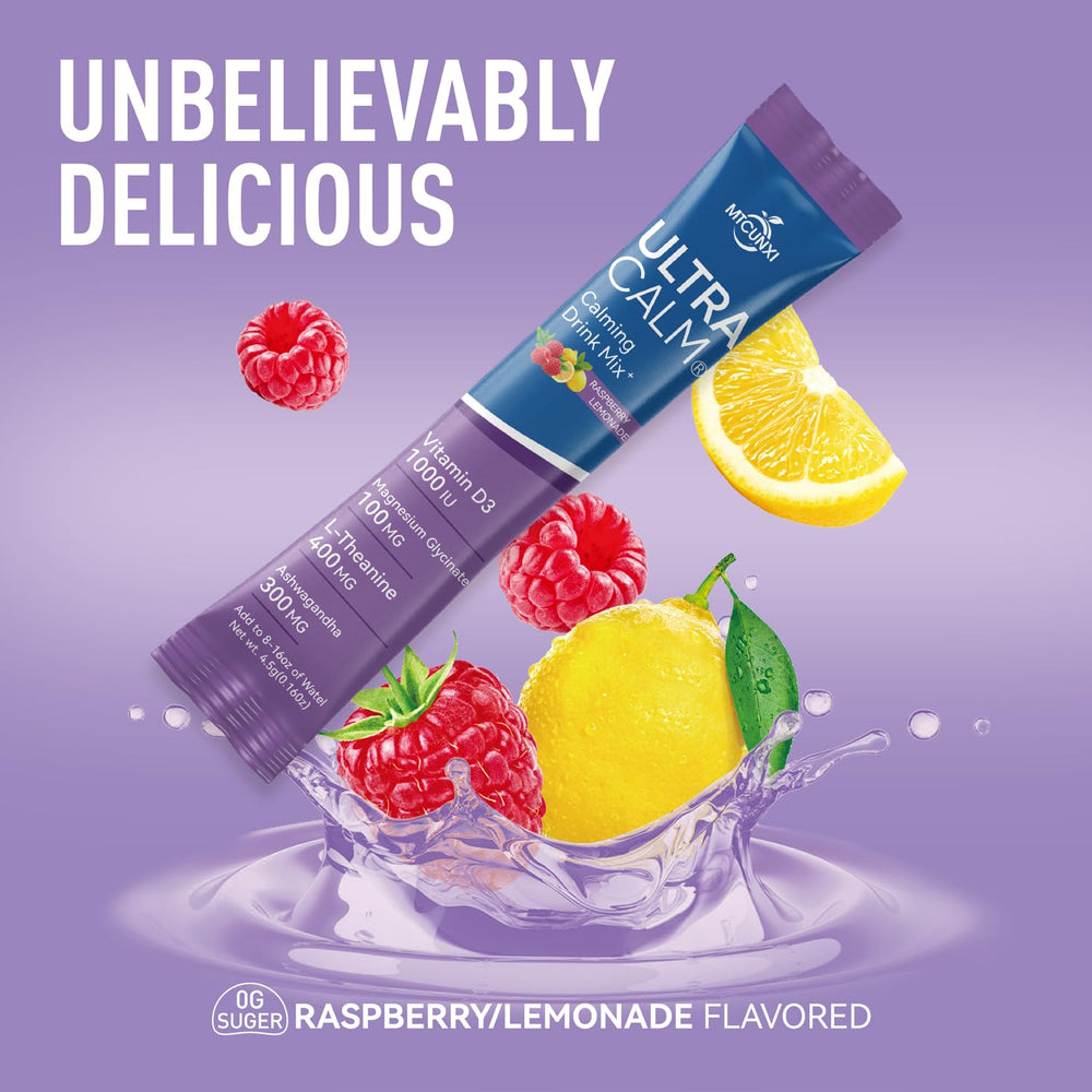 MTCUNXI UltraCalm label showcases natural ingredients for daily calm and focus
