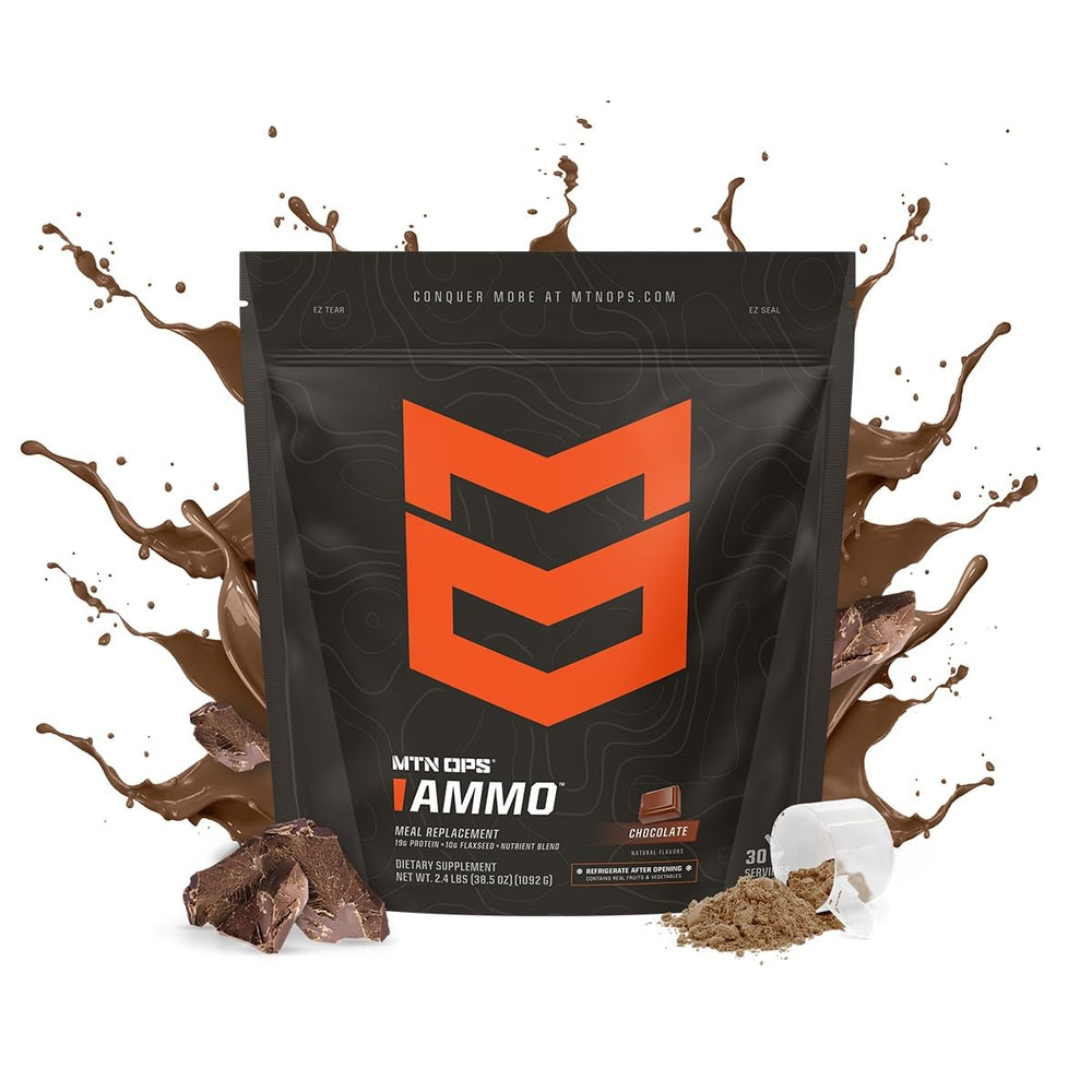 MTN OPS Ammo shake poured after a workout for post-workout fueling