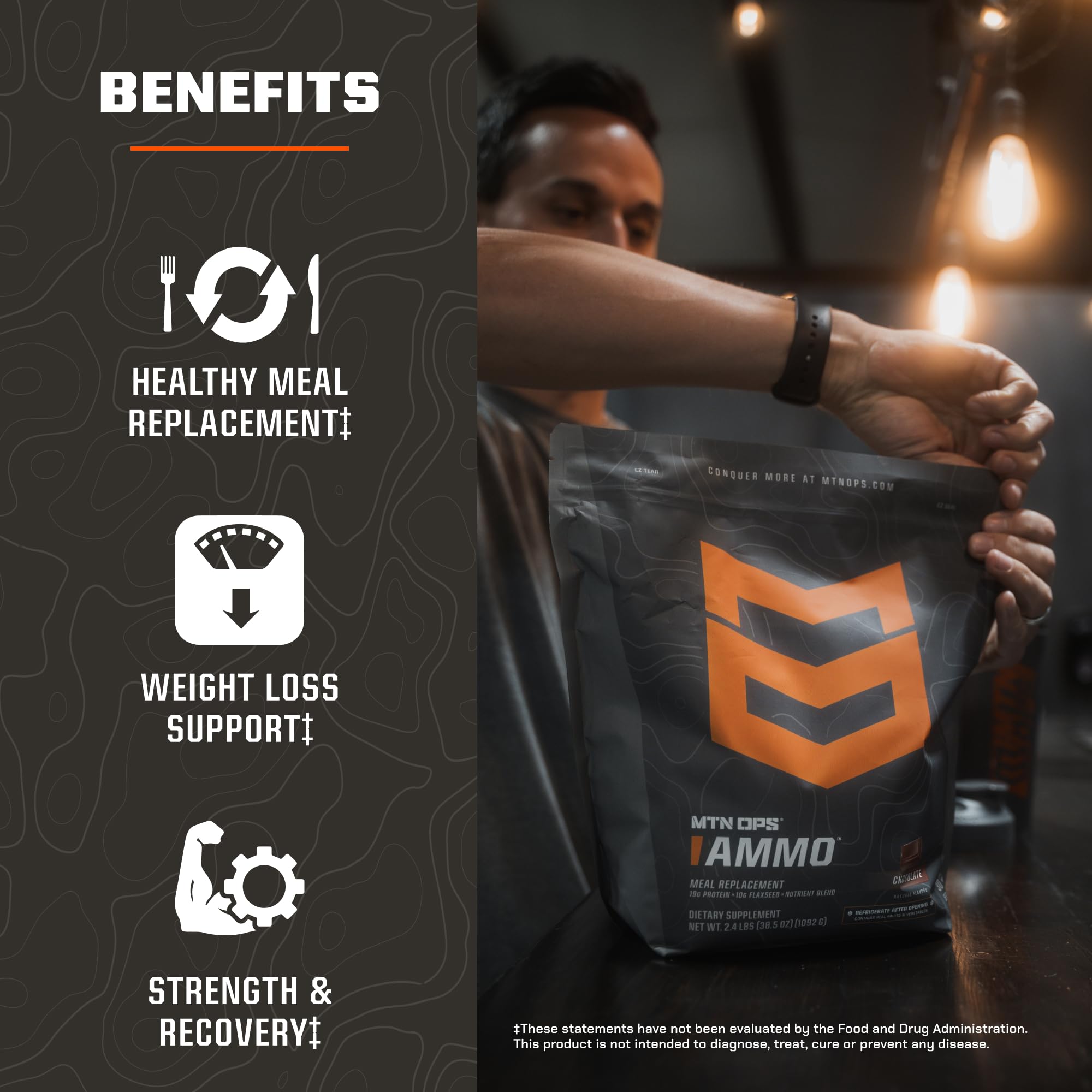 MTN OPS Ammo shake glass ready for post-workout refuel with creamy texture.