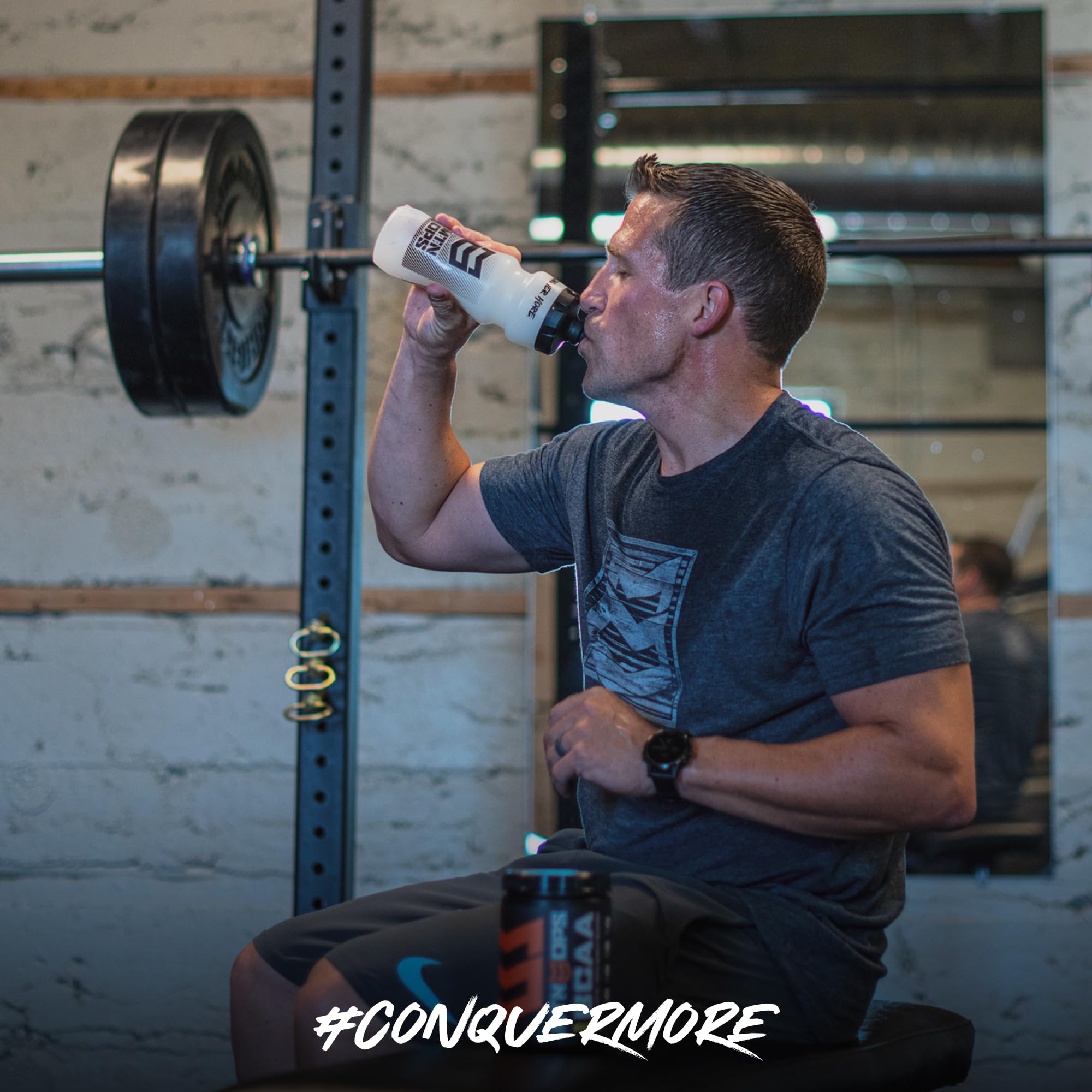 MTN OPS BCAA grape powder dissolves quickly in water for on-the-go hydration.