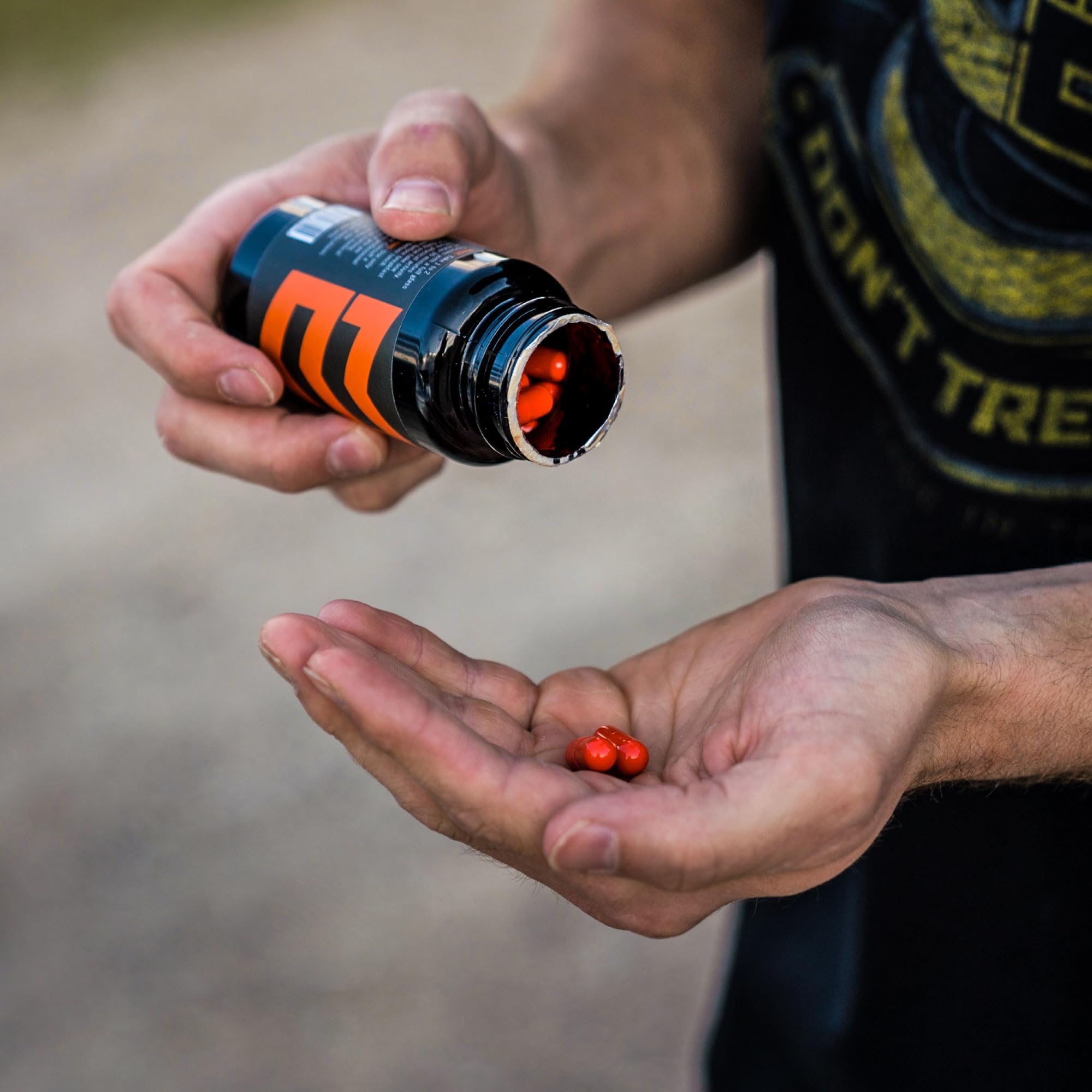 MTN OPS Blaze capsules on-the-go in gym bag for convenience