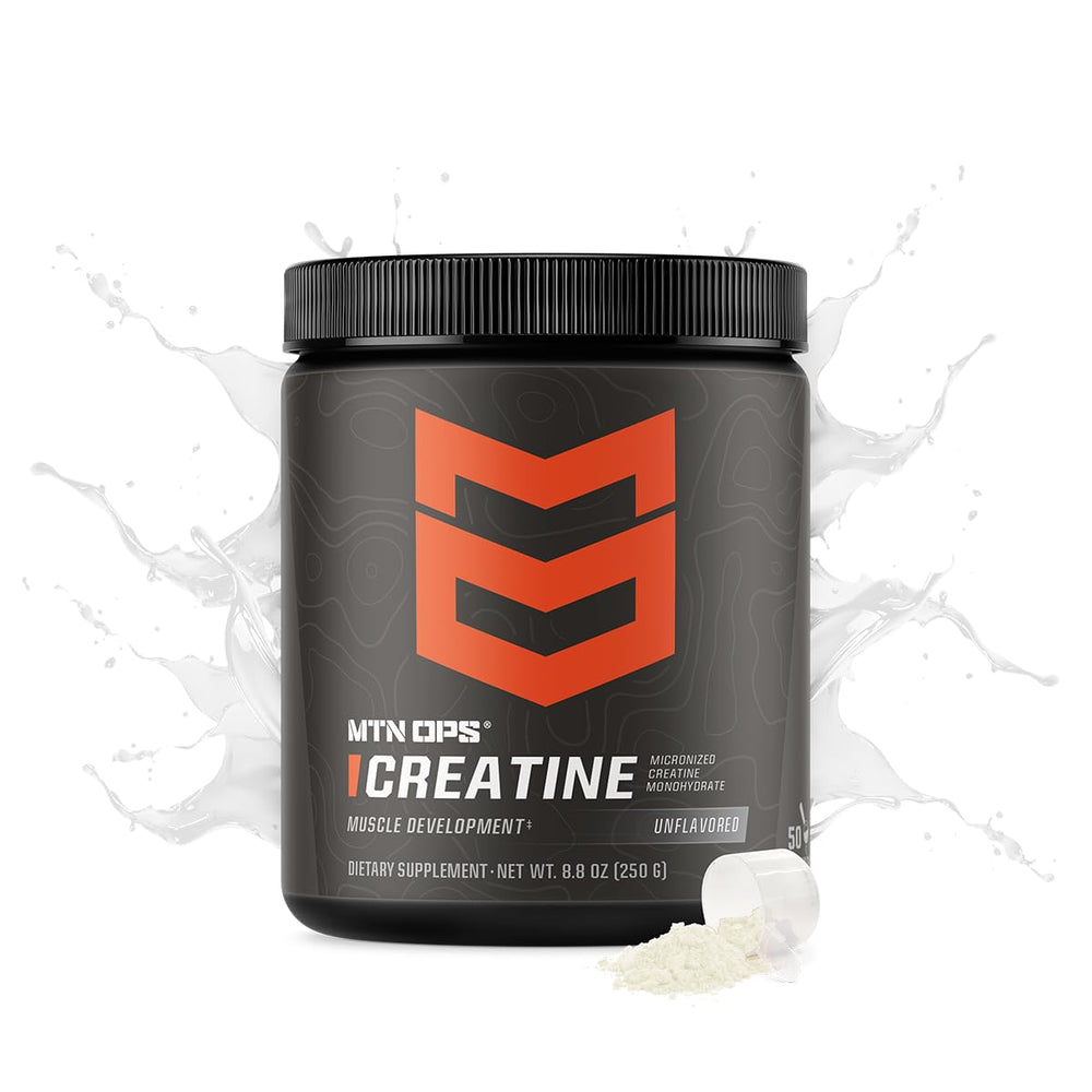 MTN OPS Creatine Monohydrate micronized powder dissolves easily in beverages