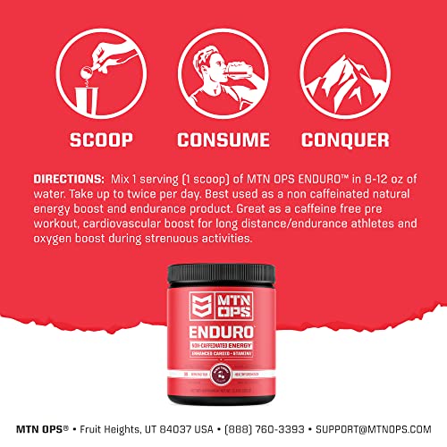 L-Arginine and L-Citrulline ingredients highlighted in MTN OPS Enduro for better blood flow.