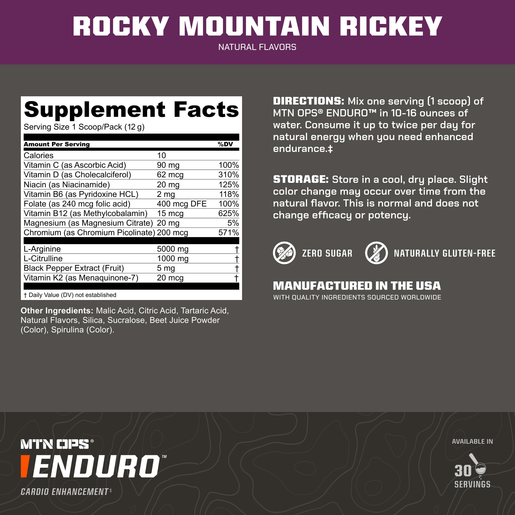 MTN OPS Enduro being mixed with water for hydration