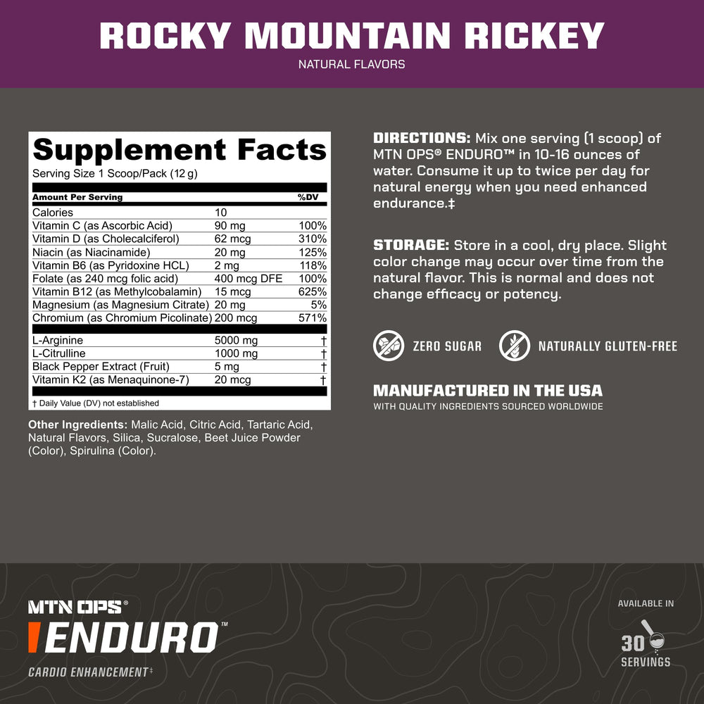MTN OPS Enduro being mixed with water for hydration