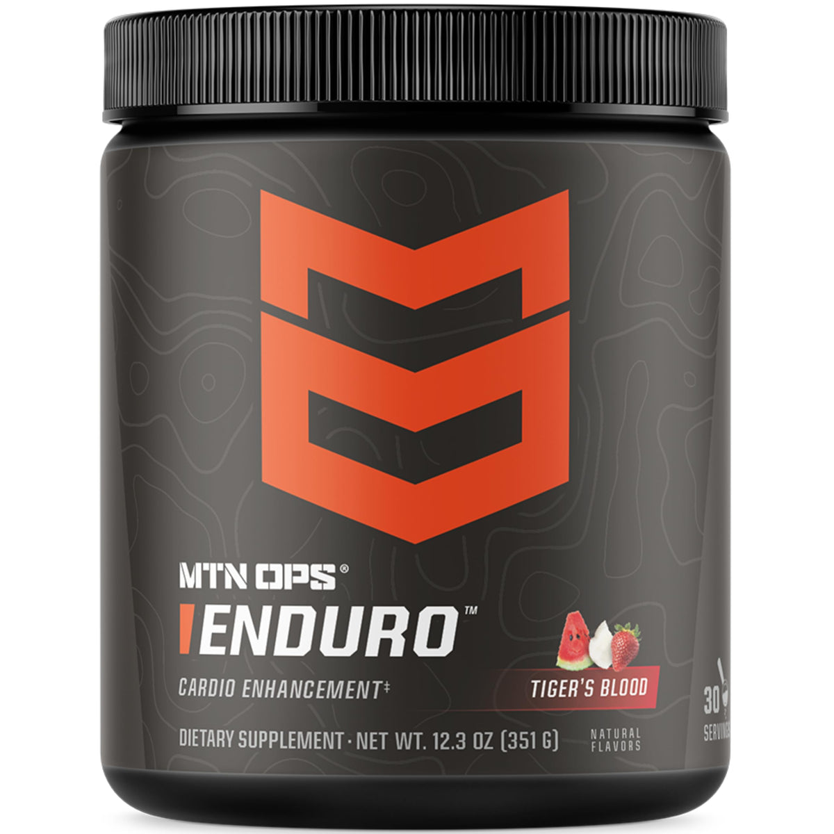 MTN OPS Enduro Tiger's Blood container for non-stimulated workout energy