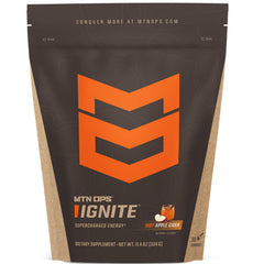 MTN OPS Hot Ignite Apple Cider coffee canister boosts focus and energy.