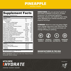 Closeup of MTN OPS Hydrate pineapple sachet