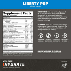 MTN OPS Hydrate powder scoop highlights fast absorption during training