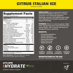 MTN OPS Hydrate powder dissolving in water for rapid hydration during workouts