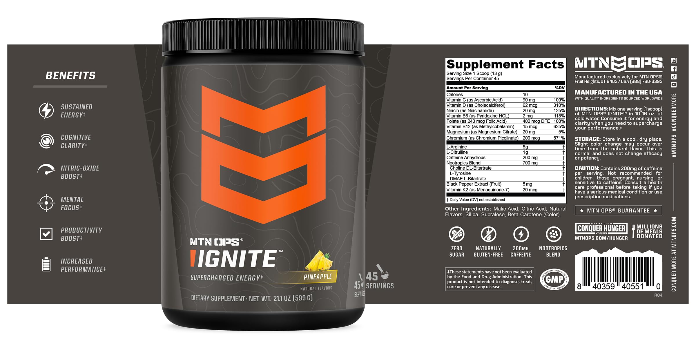 On-the-go MTN OPS Ignite packets for instant energy during hikes