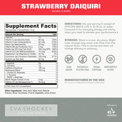MTN OPS Ignite Lite prepared drink in glass showcases strawberry daiquiri flavor