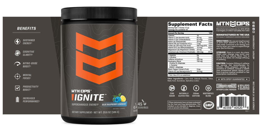 MTN OPS Ignite tub with scoop next to notebook for planning