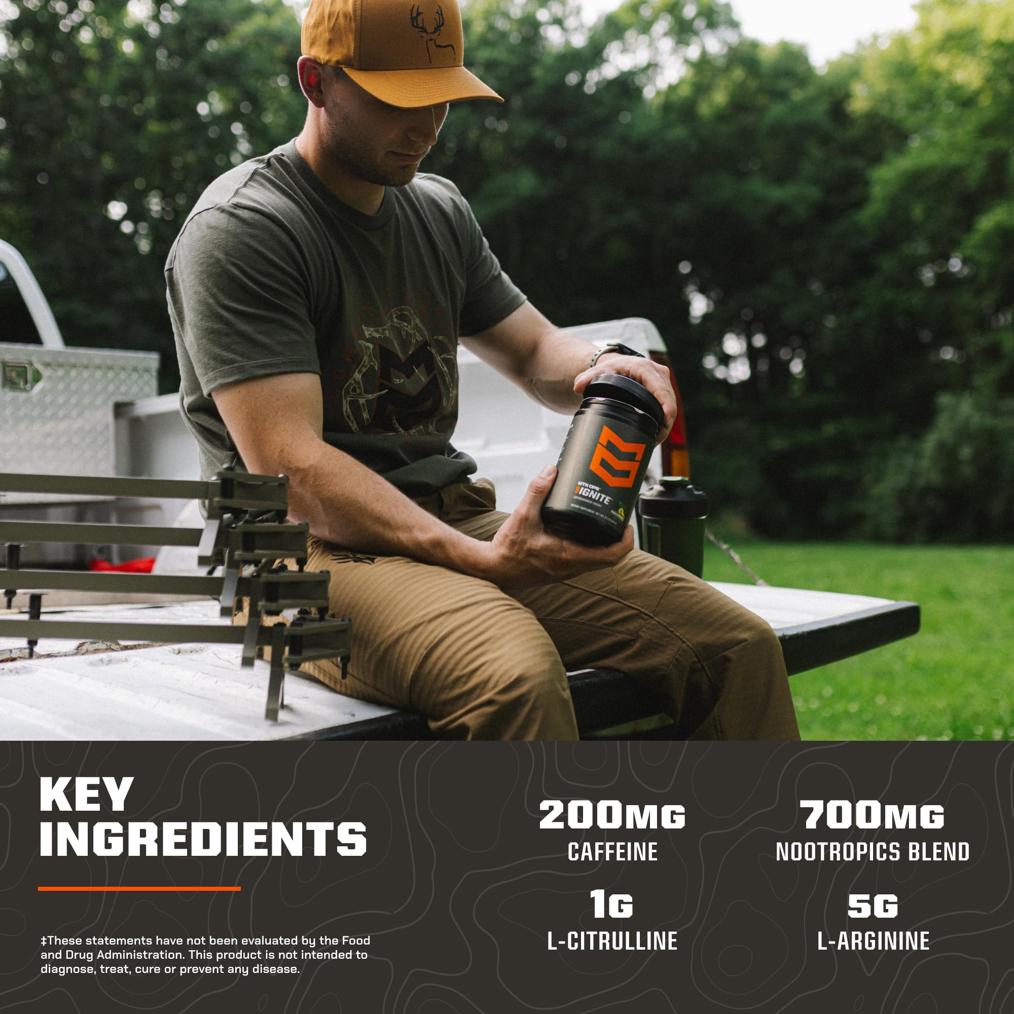 MTN OPS Ignite pour-water scene emphasizes fast, refreshing hydration with flavor.