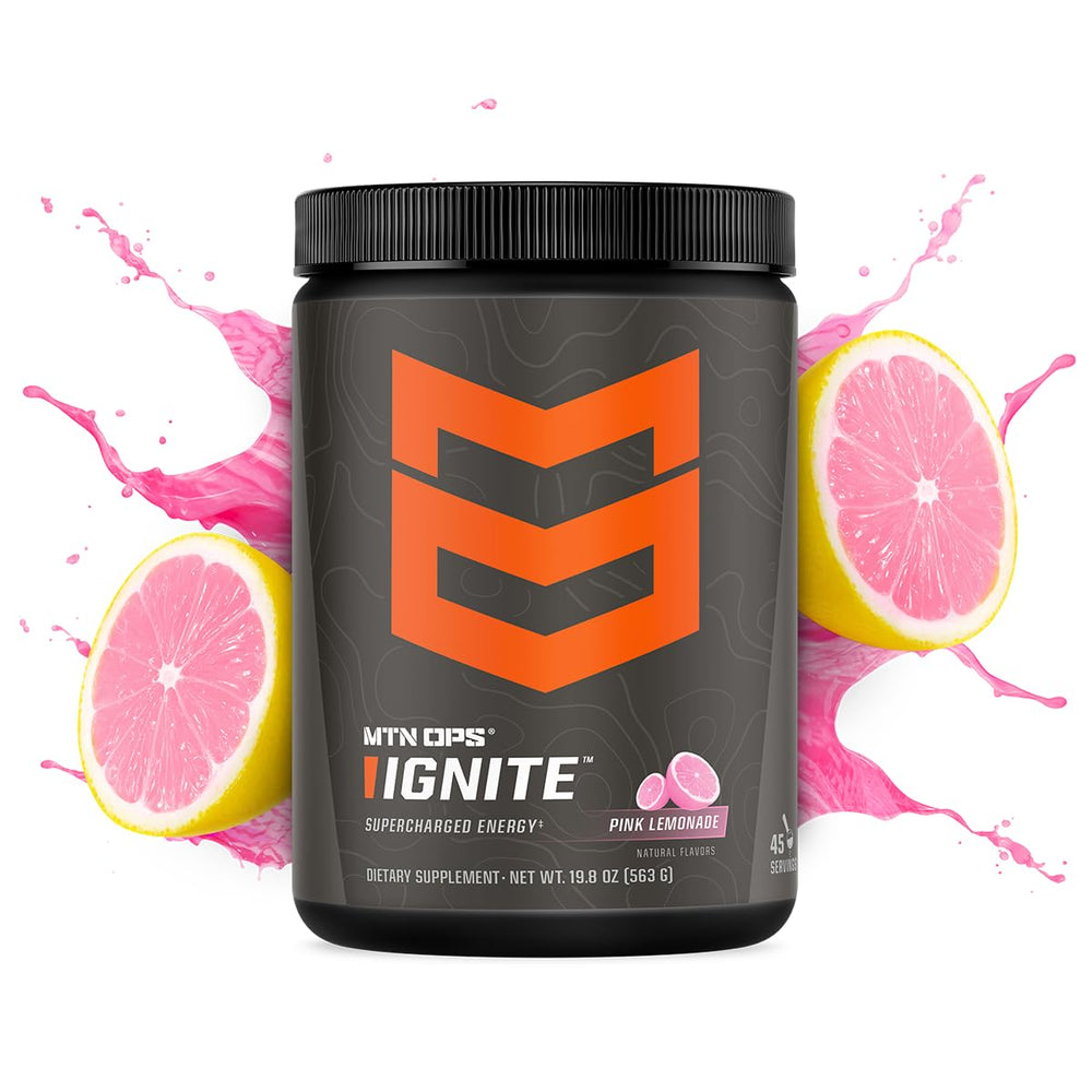 MTN OPS Ignite scoop dissolving in water for quick energy