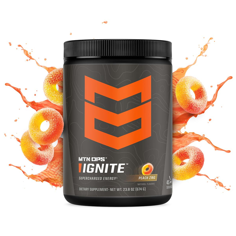 MTN OPS Ignite scoop shown for quick pre-workout mix