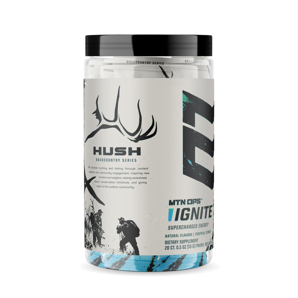 MTN OPS Ignite Trail Packs prepared drink in glass showcases flavor and mixability.
