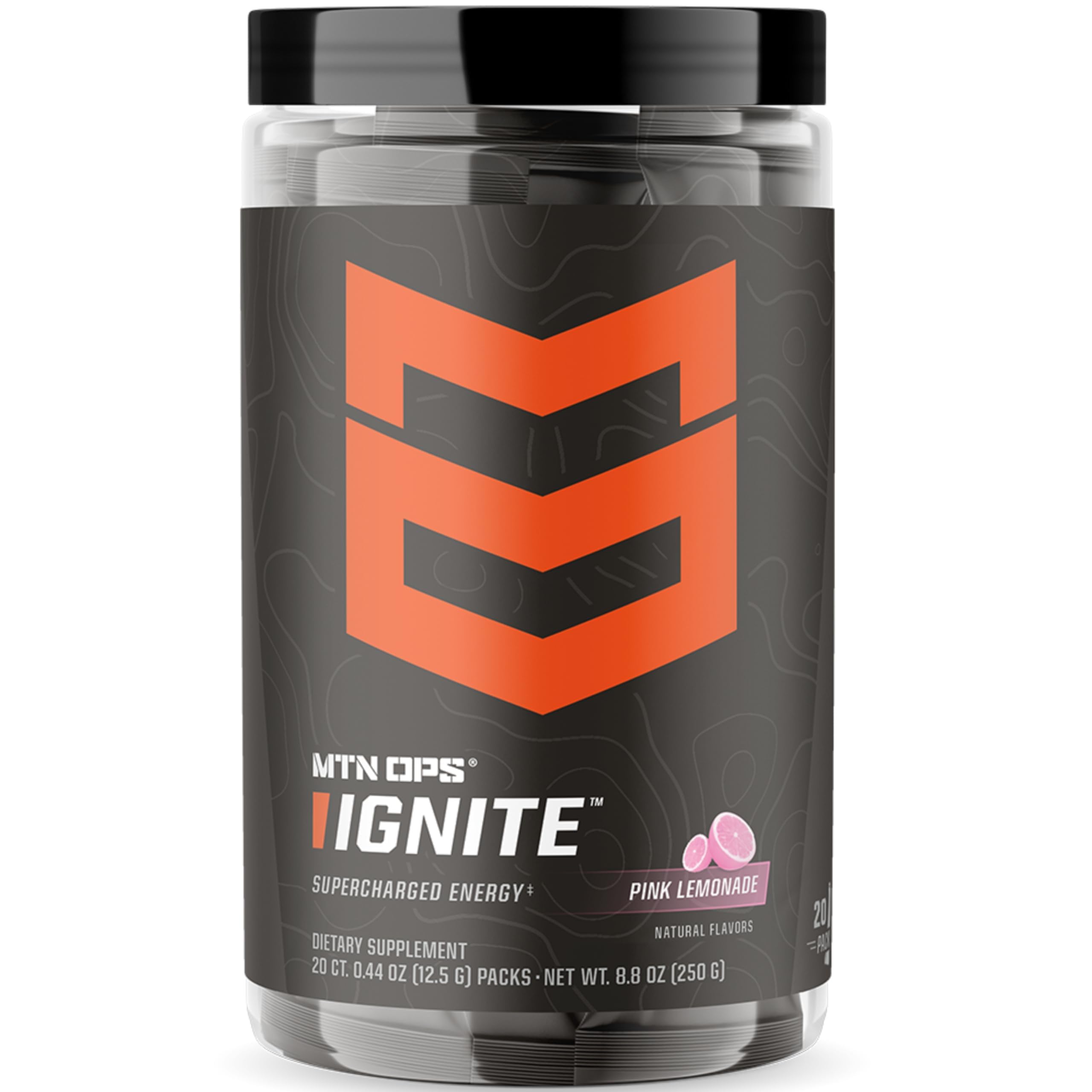 MTN OPS Ignite Pink Lemonade tub ready for sustained energy on trails