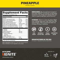 Glass of Pineapple Crush Ignite drink prepared for on-the-go refreshment.