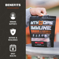 MTN OPS Immune STM citrus flavor boosts daily wellness routine.