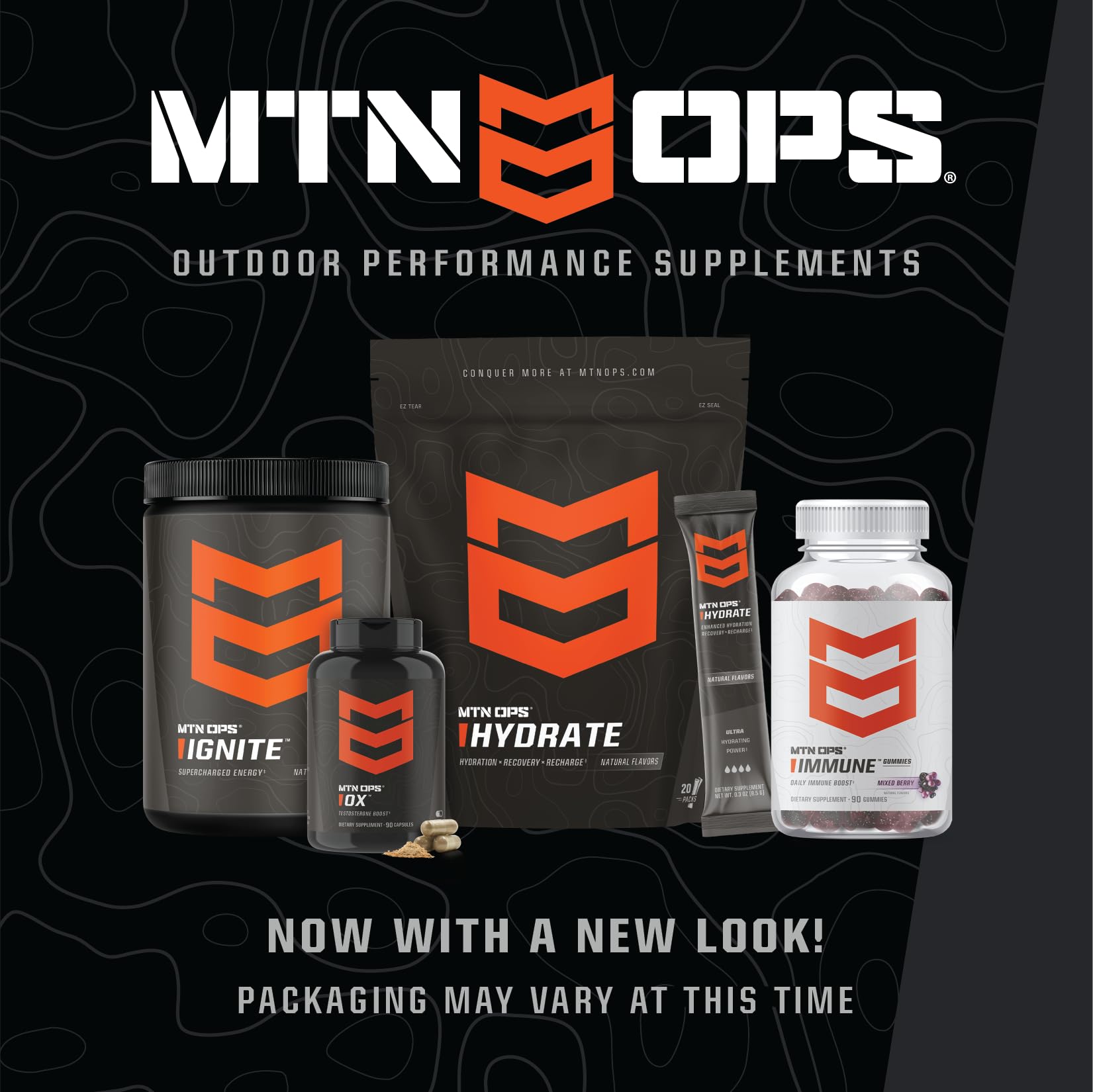MTN OPS Magnum Vanilla tub on shelf conveys premium gluten-free protein option