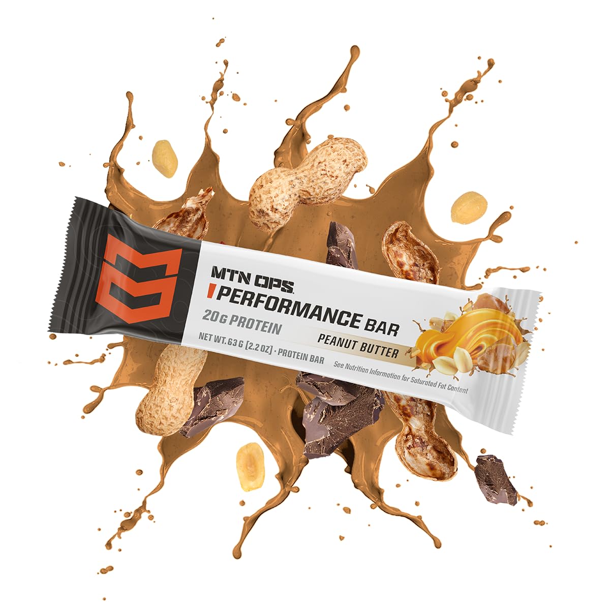 MTN OPS Peanut Butter Bliss flavor close-up emphasizes smooth, dessert-like taste.