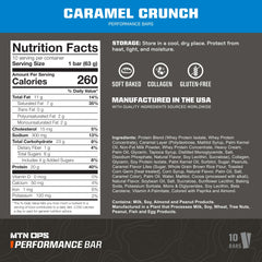 MTN OPS Protein Bars Caramel Crunch close-up texture and flavor