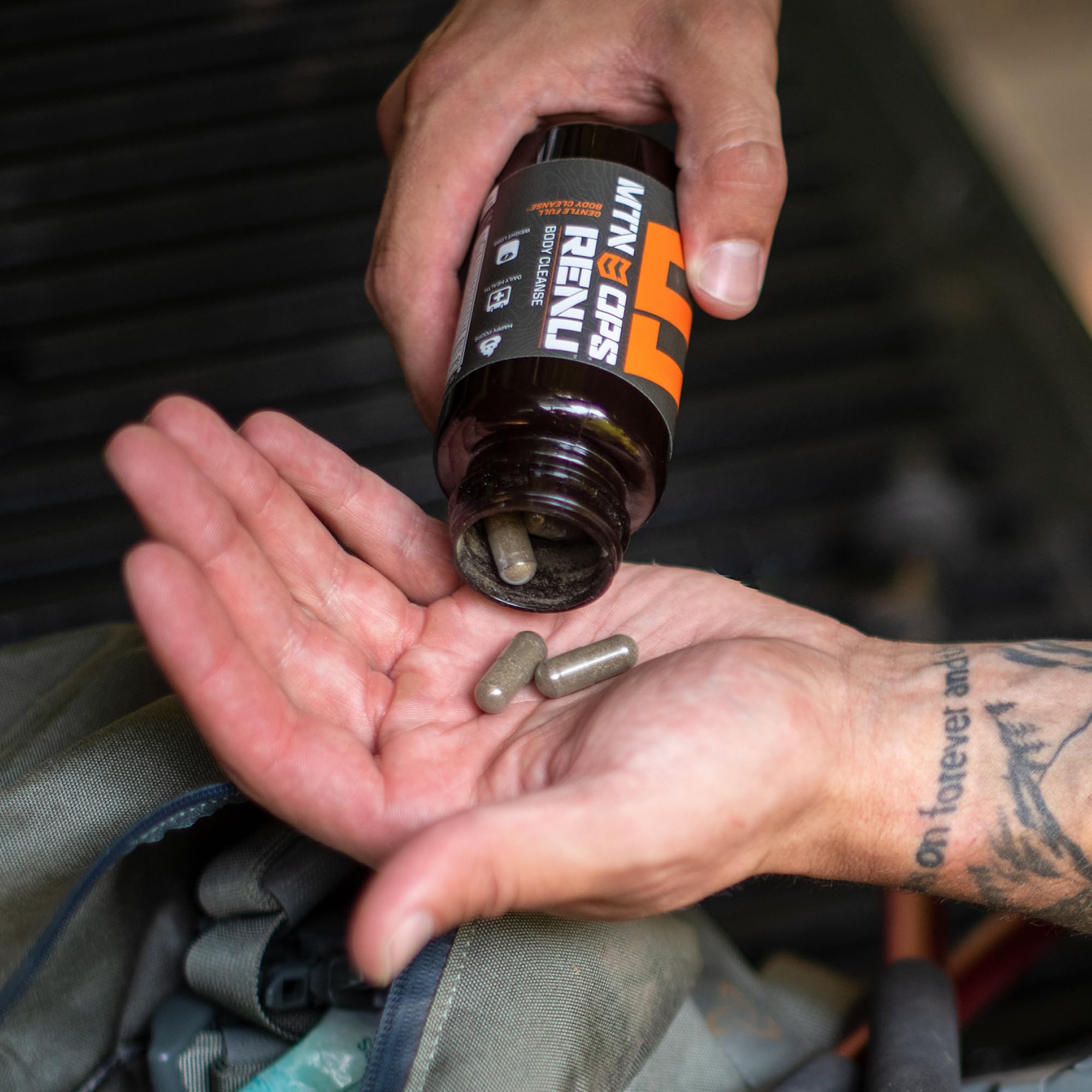MTN OPS Renu packaging box emphasizing wellness prep for nutrition goals.