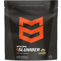 MTN OPS Slumber bottle with pour, supporting nightly recovery after workouts.