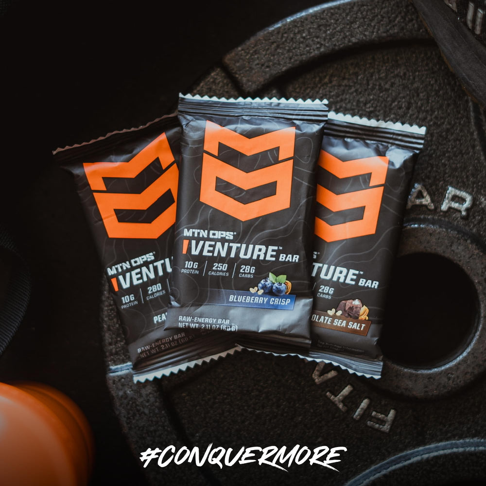 MTN OPS Venture Bar single-serving sleeve for grab-and-go nutrition