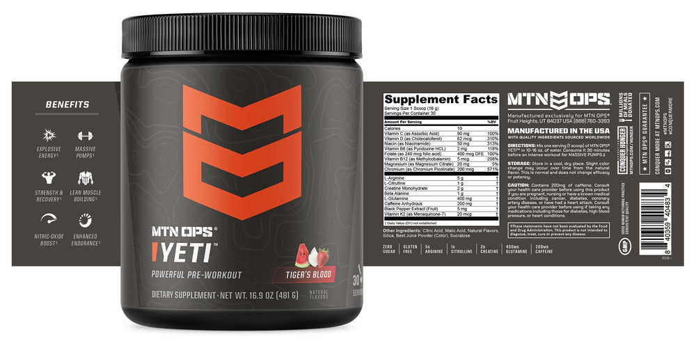 MTN OPS YETI ingredients with BCAAs and beta-alanine support