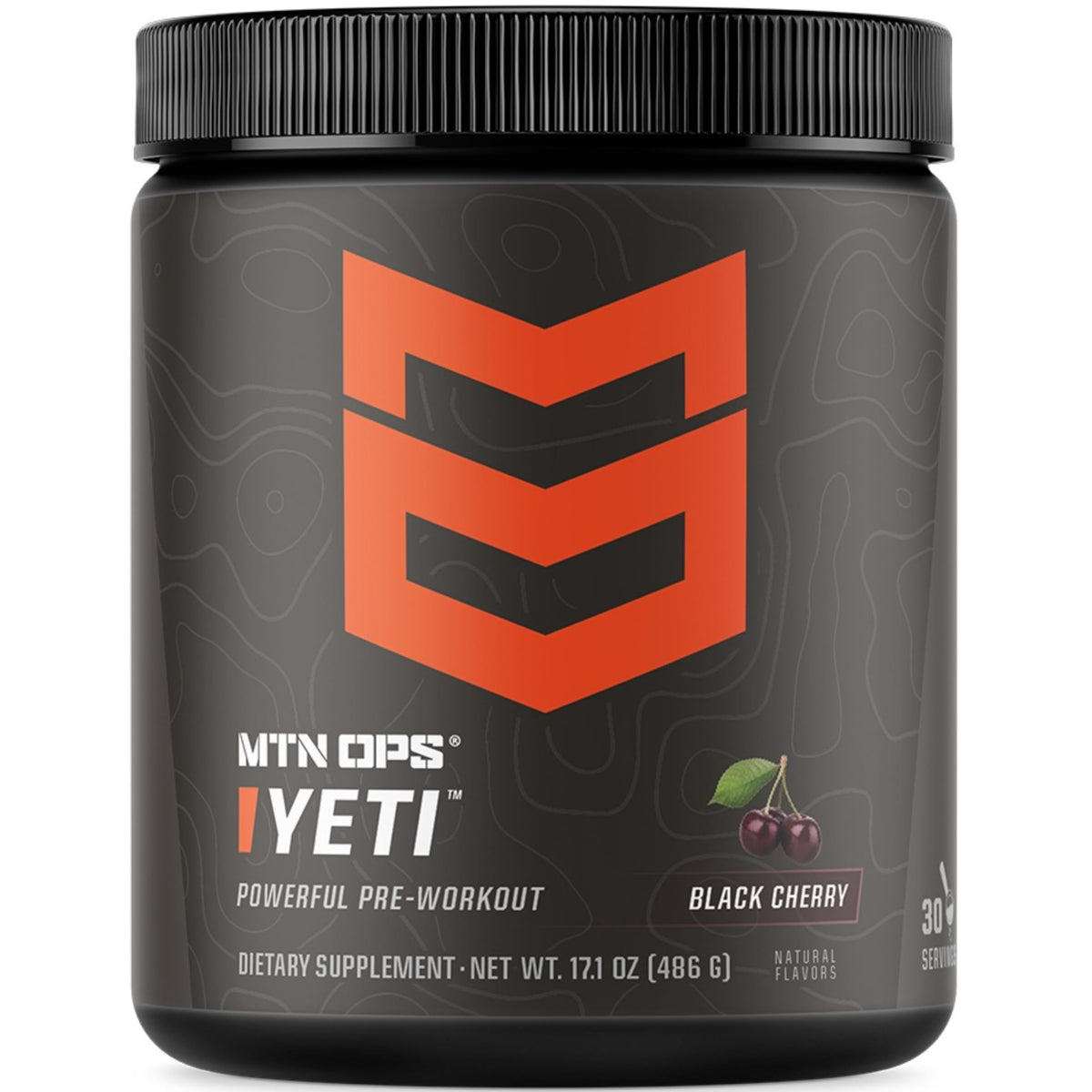 MTN OPS YETI pre-workout tub front for sustained stamina before training